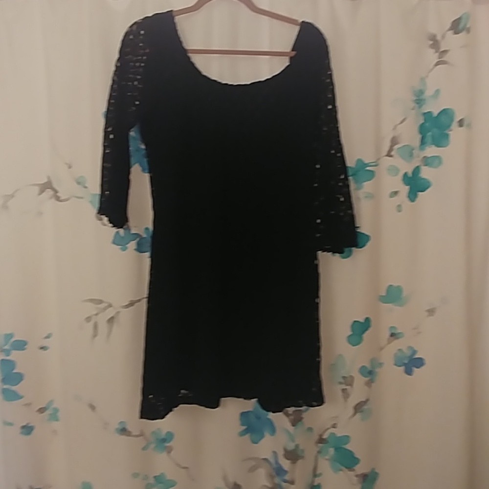 Lace shift dress with bell sleeves- New never. Wor